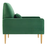 Liliana Performance Velvet Armchair - Mid-Century Modern & Stain-Resistant