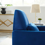 Liliana Performance Velvet Armchair - Mid-Century Modern & Stain-Resistant