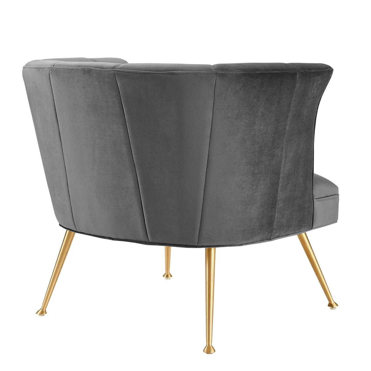 Veronica Channel Tufted Performance Velvet Armchair - Mid-Century Modern & Stain-Resistant