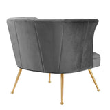 Veronica Channel Tufted Performance Velvet Armchair - Mid-Century Modern & Stain-Resistant