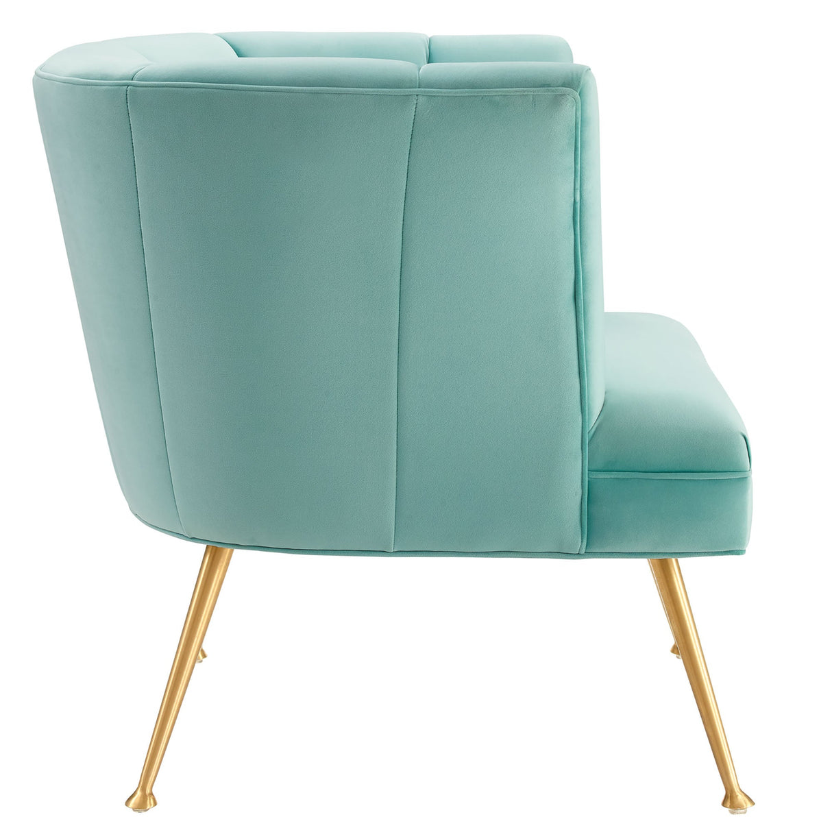 Veronica Channel Tufted Performance Velvet Armchair - Mid-Century Modern & Stain-Resistant