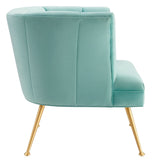 Veronica Channel Tufted Performance Velvet Armchair - Mid-Century Modern & Stain-Resistant