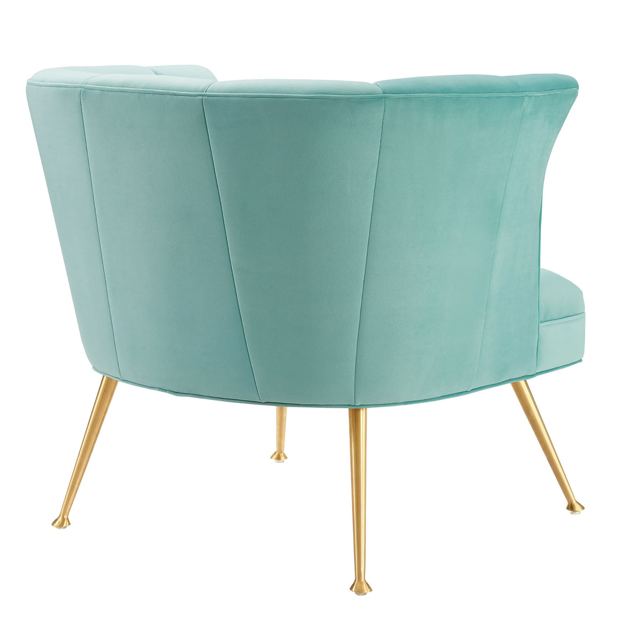 Veronica Channel Tufted Performance Velvet Armchair - Mid-Century Modern & Stain-Resistant
