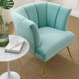 Veronica Channel Tufted Performance Velvet Armchair - Mid-Century Modern & Stain-Resistant