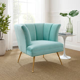 Veronica Channel Tufted Performance Velvet Armchair - Mid-Century Modern & Stain-Resistant