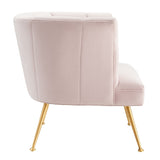 Veronica Channel Tufted Performance Velvet Armchair - Mid-Century Modern & Stain-Resistant