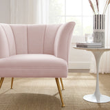 Veronica Channel Tufted Performance Velvet Armchair - Mid-Century Modern & Stain-Resistant