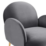 Transcend Performance Velvet Armchair - Mid-Century Modern & Stain-Resistant