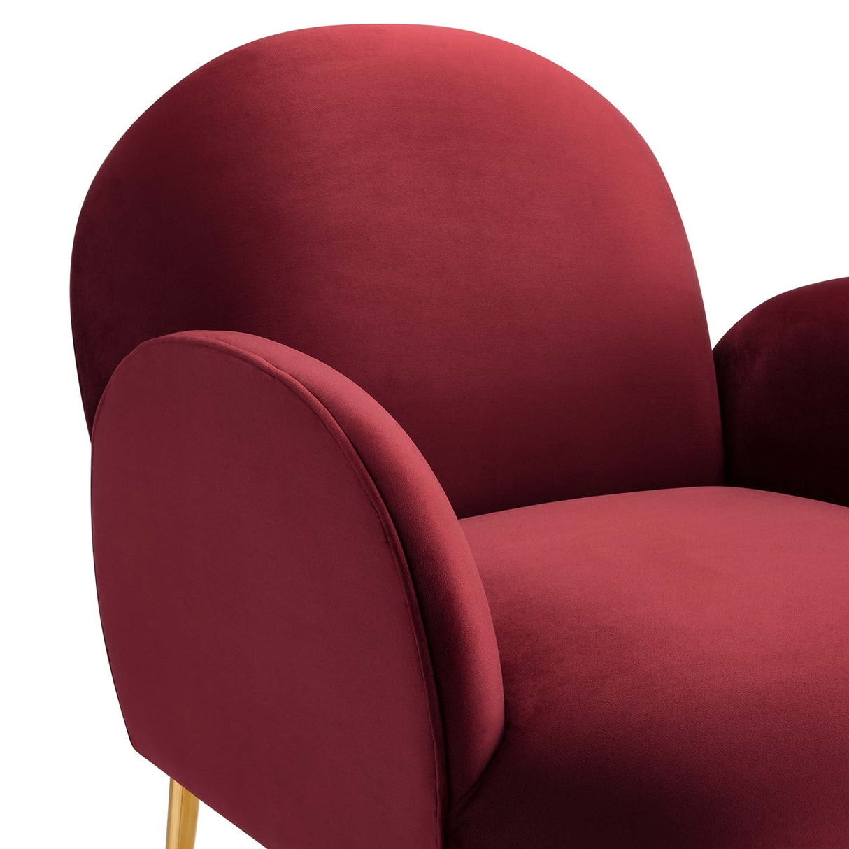 Transcend Performance Velvet Armchair - Mid-Century Modern & Stain-Resistant