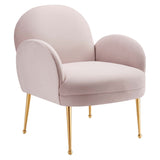 Transcend Performance Velvet Armchair - Mid-Century Modern & Stain-Resistant