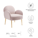 Transcend Performance Velvet Armchair - Mid-Century Modern & Stain-Resistant