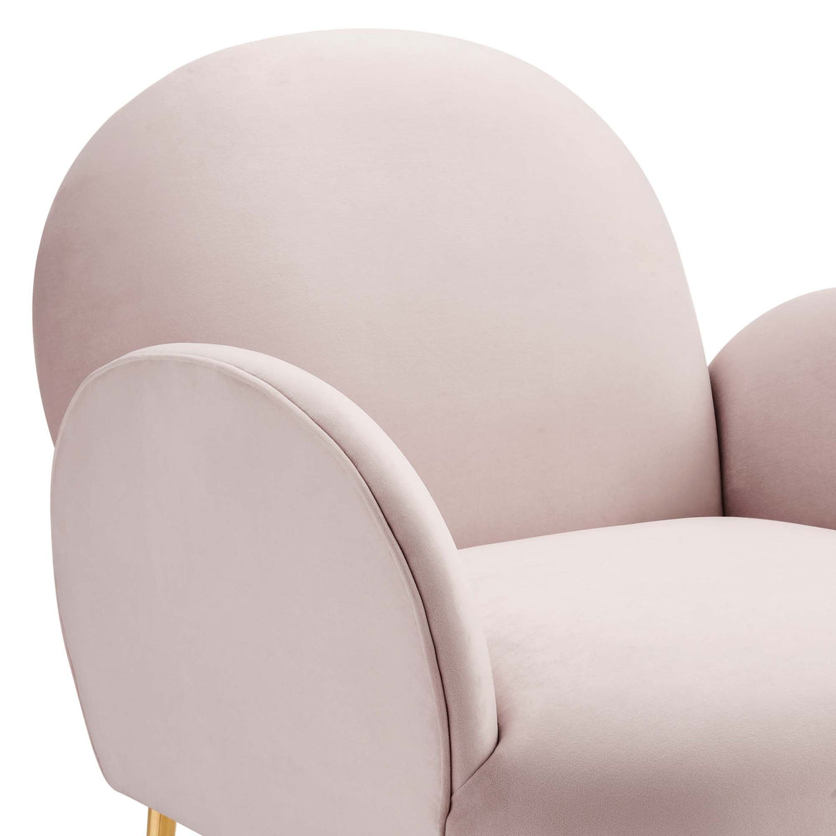 Transcend Performance Velvet Armchair - Mid-Century Modern & Stain-Resistant