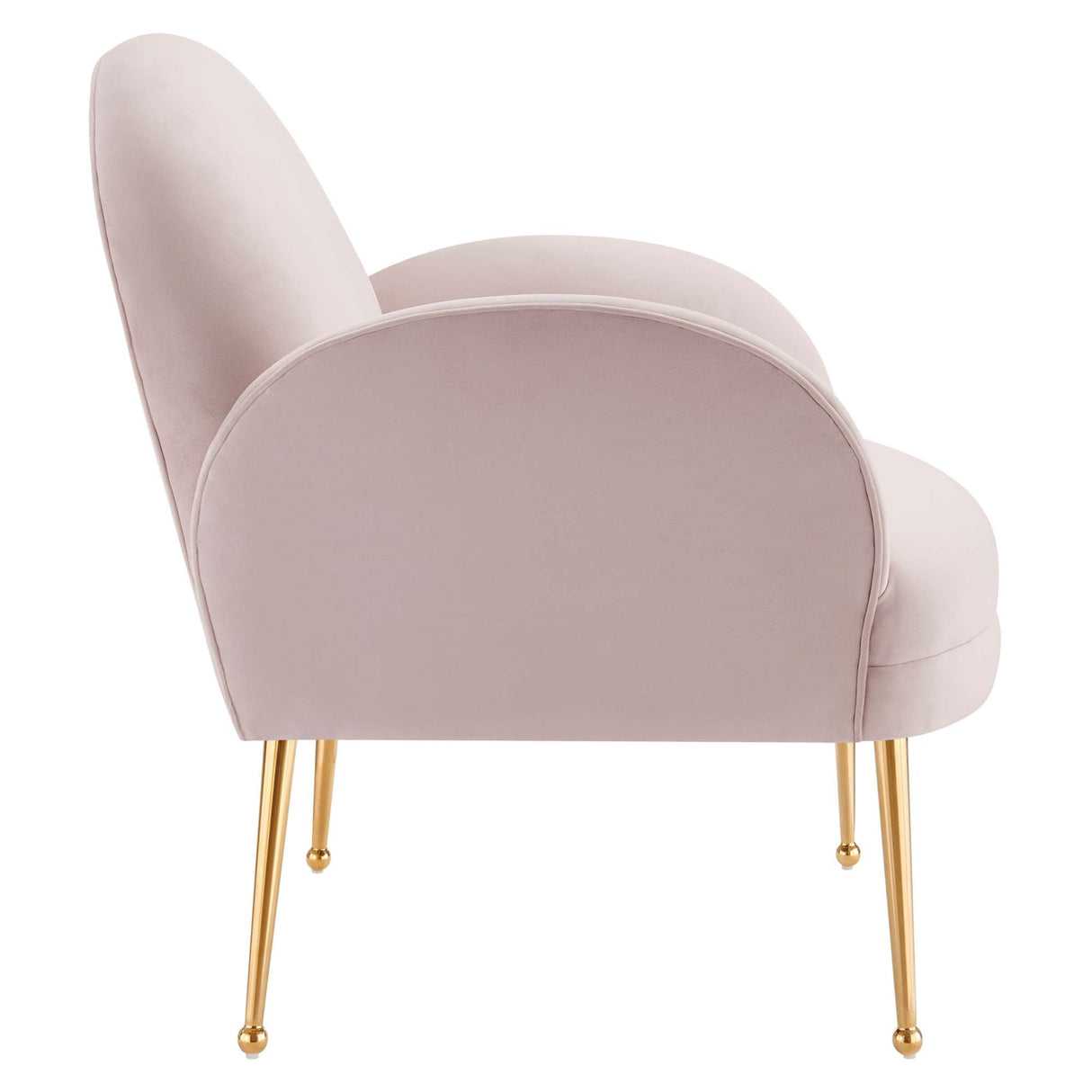 Transcend Performance Velvet Armchair - Mid-Century Modern & Stain-Resistant