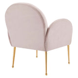 Transcend Performance Velvet Armchair - Mid-Century Modern & Stain-Resistant