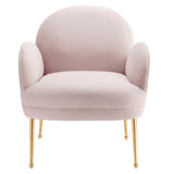 Transcend Performance Velvet Armchair - Mid-Century Modern & Stain-Resistant