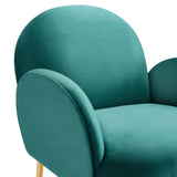 Transcend Performance Velvet Armchair - Mid-Century Modern & Stain-Resistant