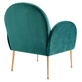 Transcend Performance Velvet Armchair - Mid-Century Modern & Stain-Resistant