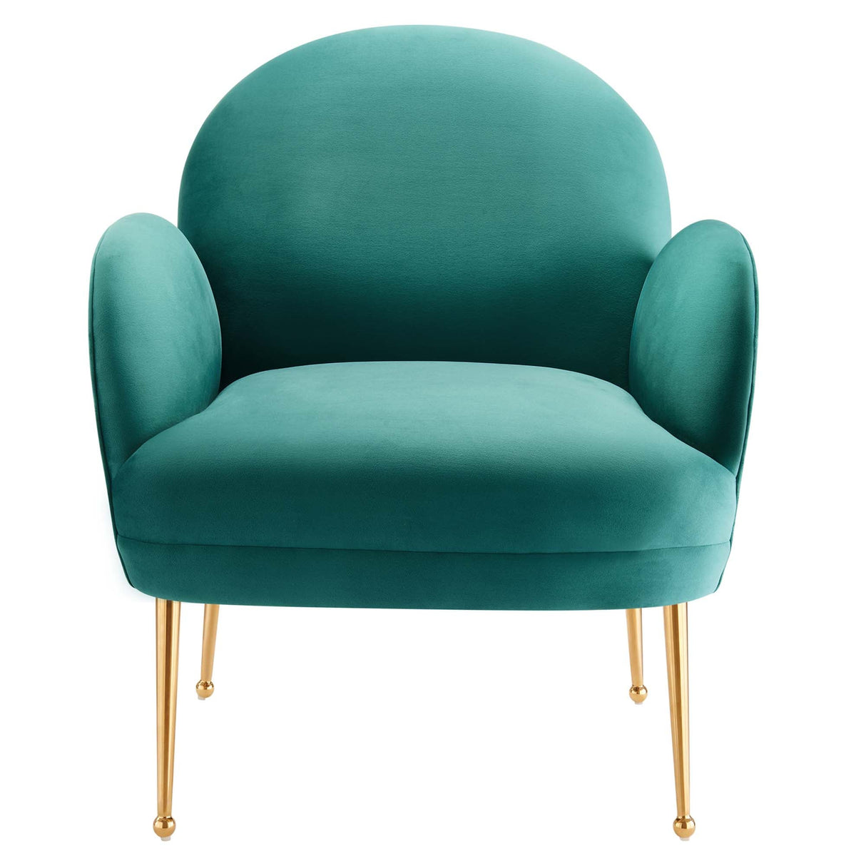 Transcend Performance Velvet Armchair - Mid-Century Modern & Stain-Resistant