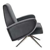 Superior Performance Velvet Swivel Chair - Mid-Century Modern & Stain-Resistant