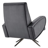Superior Performance Velvet Swivel Chair - Mid-Century Modern & Stain-Resistant