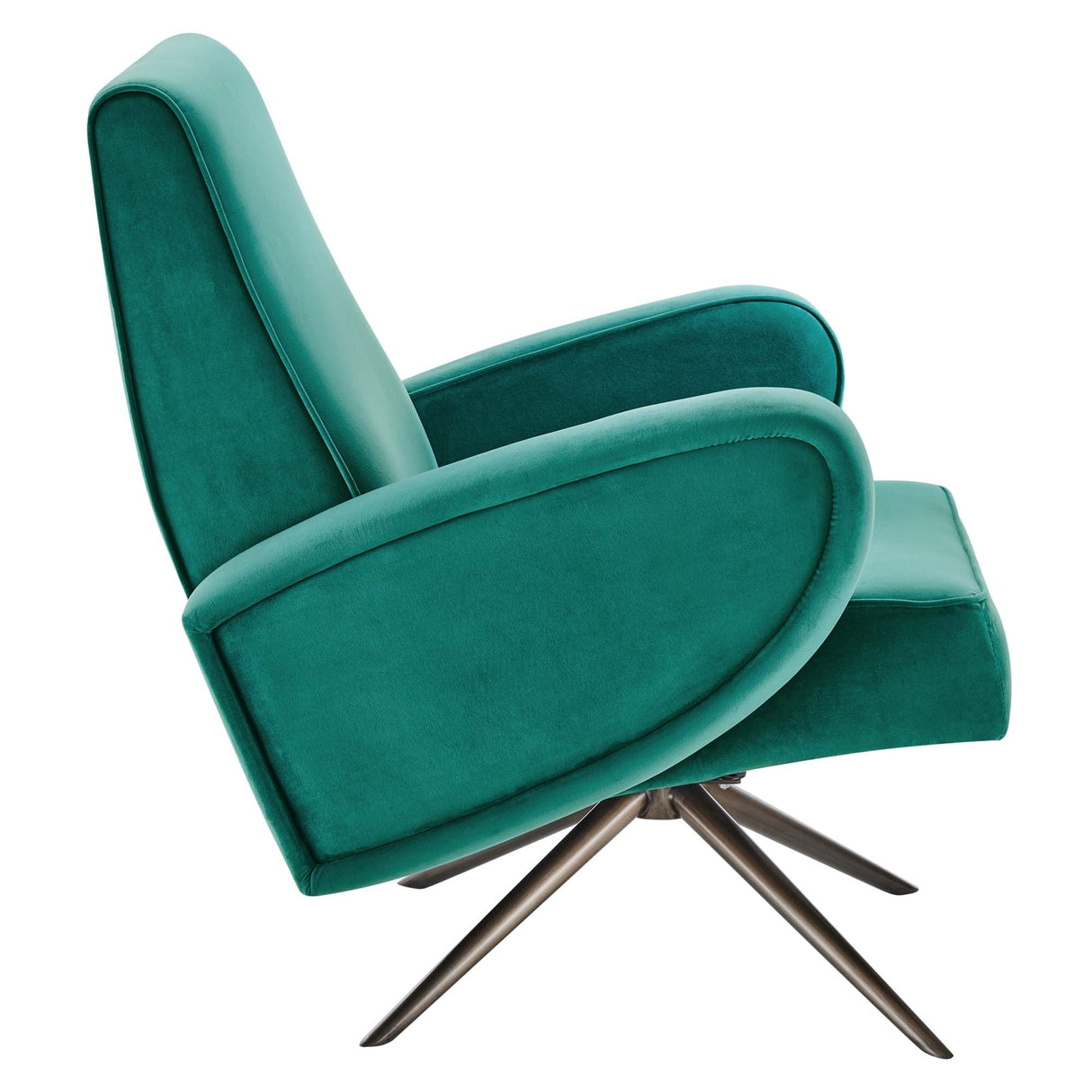 Superior Performance Velvet Swivel Chair - Mid-Century Modern & Stain-Resistant