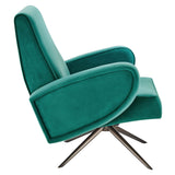 Superior Performance Velvet Swivel Chair - Mid-Century Modern & Stain-Resistant