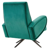 Superior Performance Velvet Swivel Chair - Mid-Century Modern & Stain-Resistant