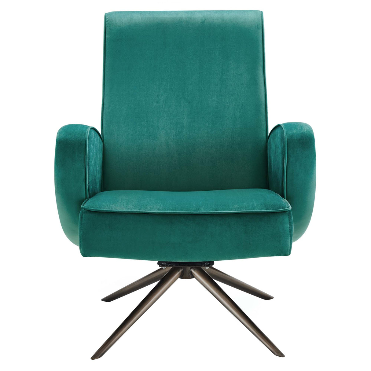 Superior Performance Velvet Swivel Chair - Mid-Century Modern & Stain-Resistant