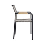 Serenity Modern Aluminum Outdoor Dining Armchairs Set of 2 - Contemporary & Weather-Resistant
