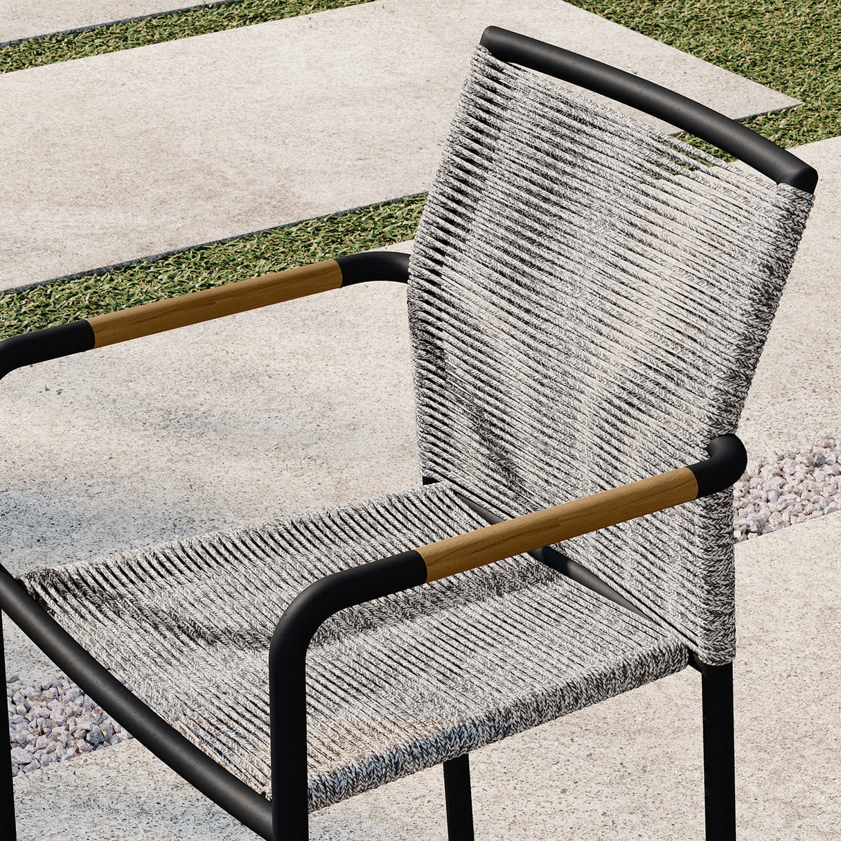 Serenity Modern Aluminum Outdoor Dining Armchairs Set of 2 - Contemporary & Weather-Resistant