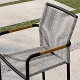 Serenity Modern Aluminum Outdoor Dining Armchairs Set of 2 - Contemporary & Weather-Resistant