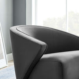 Odyssey Performance Velvet Armchair - Mid-Century Modern & Stain-Resistant