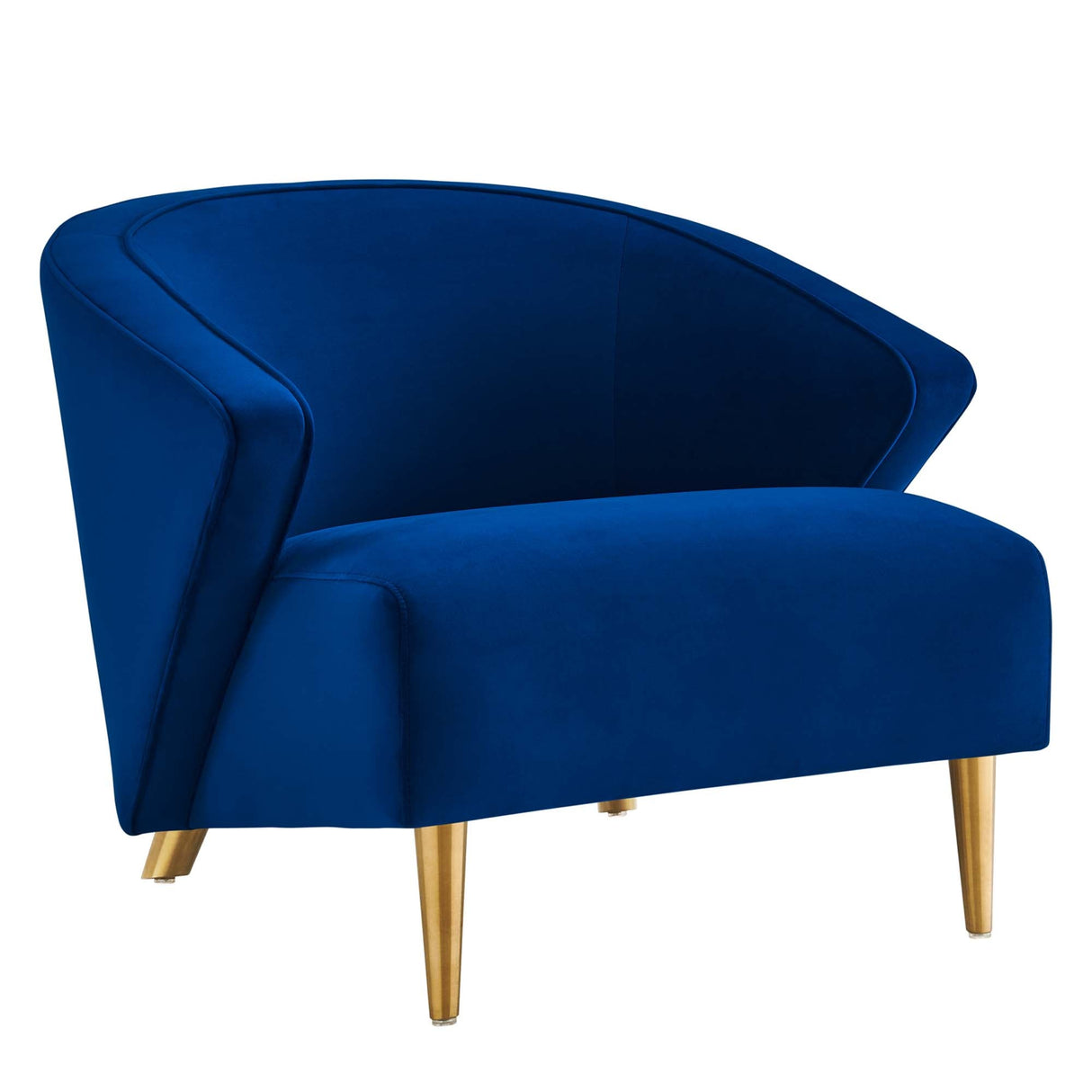 Odyssey Performance Velvet Armchair - Mid-Century Modern & Stain-Resistant