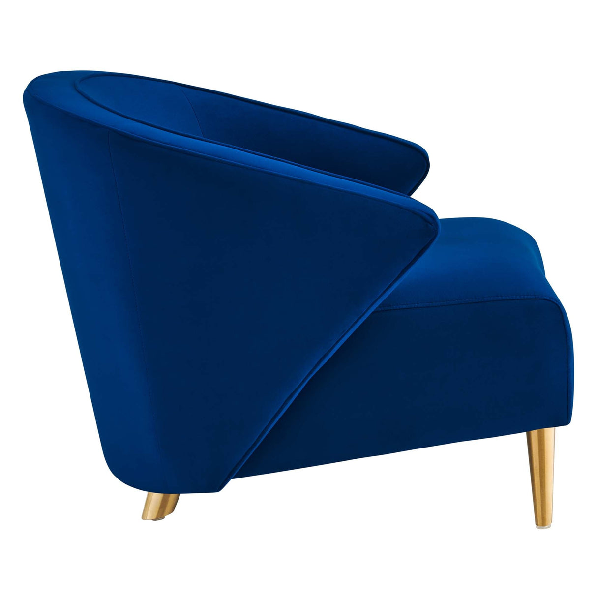 Odyssey Performance Velvet Armchair - Mid-Century Modern & Stain-Resistant