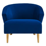 Odyssey Performance Velvet Armchair - Mid-Century Modern & Stain-Resistant