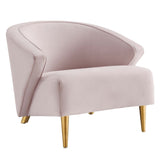 Odyssey Performance Velvet Armchair - Mid-Century Modern & Stain-Resistant