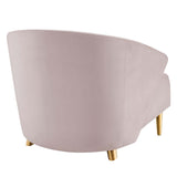 Odyssey Performance Velvet Armchair - Mid-Century Modern & Stain-Resistant