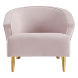 Odyssey Performance Velvet Armchair - Mid-Century Modern & Stain-Resistant