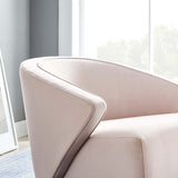 Odyssey Performance Velvet Armchair - Mid-Century Modern & Stain-Resistant