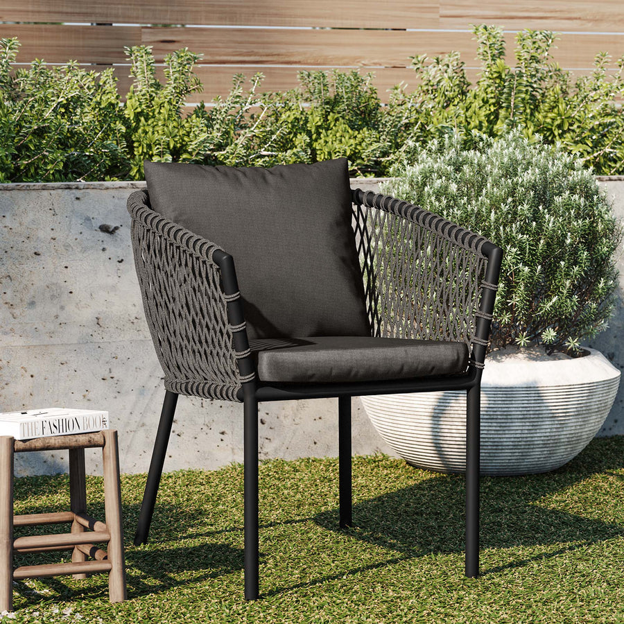 Sailor Outdoor Patio Dining Armchair - Coastal Modern & Weather-Resistant Aluminum