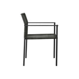Lagoon Outdoor Patio Wicker Rattan Dining Armchairs Set of 2 - Modern & Weather-Resistant Backyard Seating