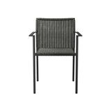 Lagoon Outdoor Patio Wicker Rattan Dining Armchairs Set of 2 - Modern & Weather-Resistant Backyard Seating