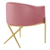 Savour Performance Velvet Accent Dining Armchair Set of 2 - Glam Deco & Stain-Resistant