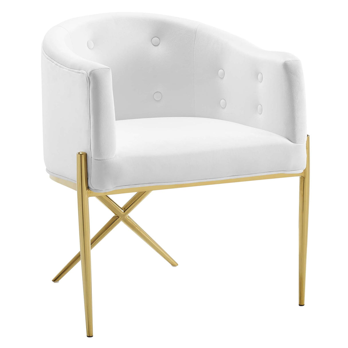Savour Performance Velvet Accent Dining Armchair Set of 2 - Glam Deco & Stain-Resistant