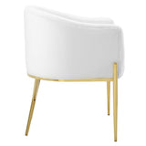 Savour Performance Velvet Accent Dining Armchair Set of 2 - Glam Deco & Stain-Resistant