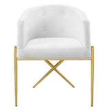Savour Performance Velvet Accent Dining Armchair Set of 2 - Glam Deco & Stain-Resistant