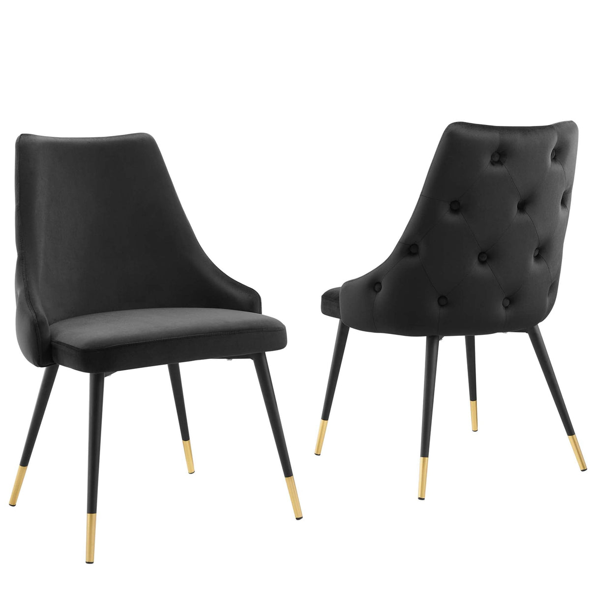 Adorn Dining Side Chair Performance Velvet Set of 2 - Modern Glam & Stain-Resistant