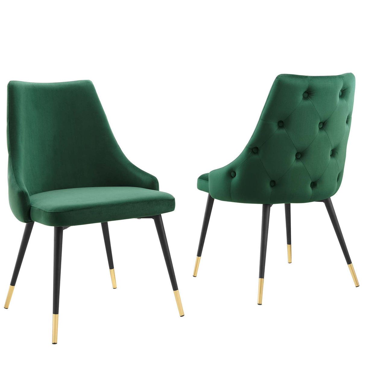 Adorn Dining Side Chair Performance Velvet Set of 2 - Modern Glam & Stain-Resistant