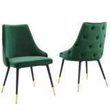 Adorn Dining Side Chair Performance Velvet Set of 2 - Modern Glam & Stain-Resistant