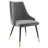Adorn Dining Side Chair Performance Velvet Set of 2 - Modern Glam & Stain-Resistant